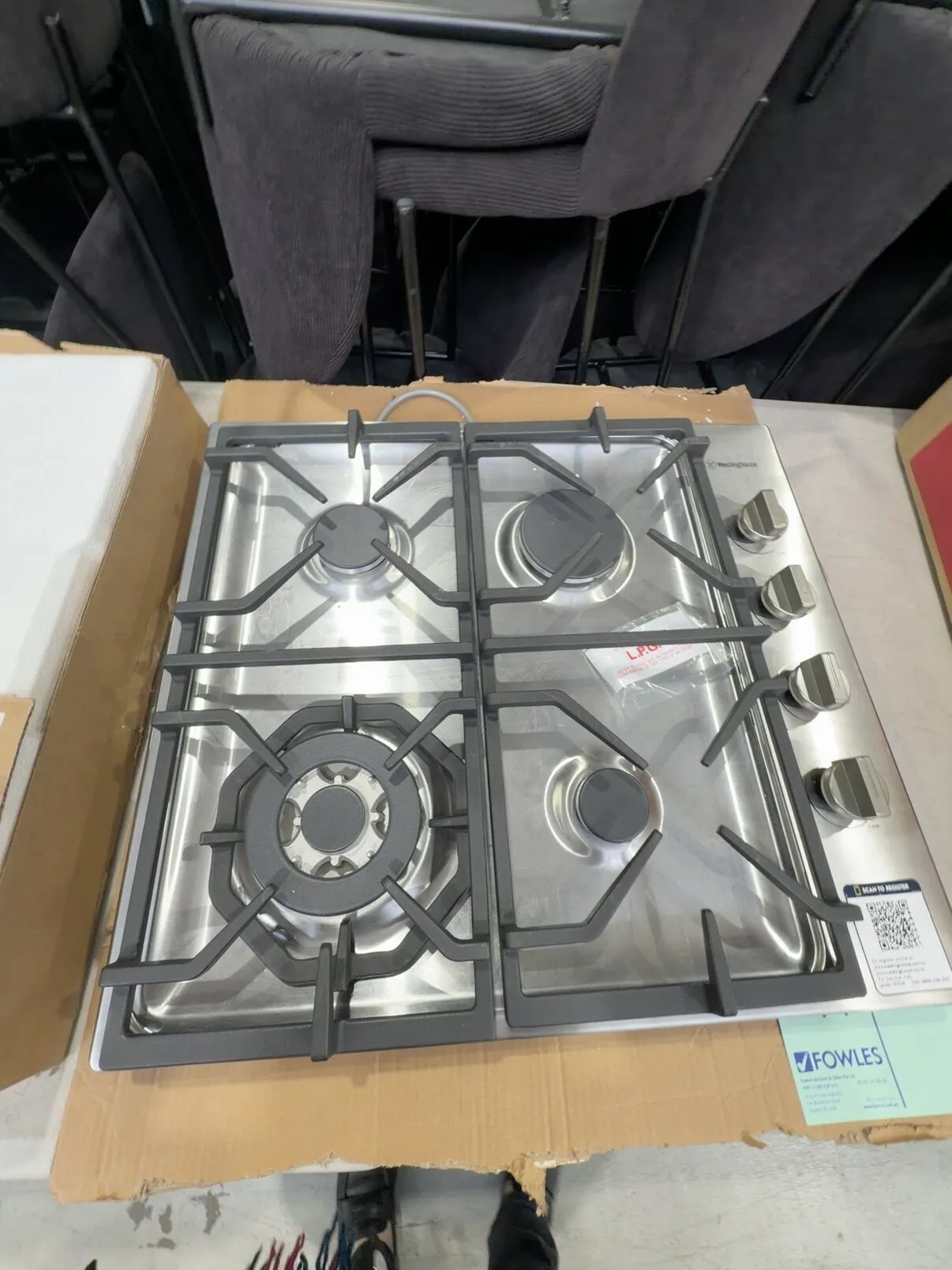 NEW WESTINGHOUSE WHG645SB 600MM GAS COOKTOP, 12 MONTH WARRANTY NEW WESTINGHOUSE WHG645SB 600MM GAS COOKTOP, 12 MONTH WARRANTY