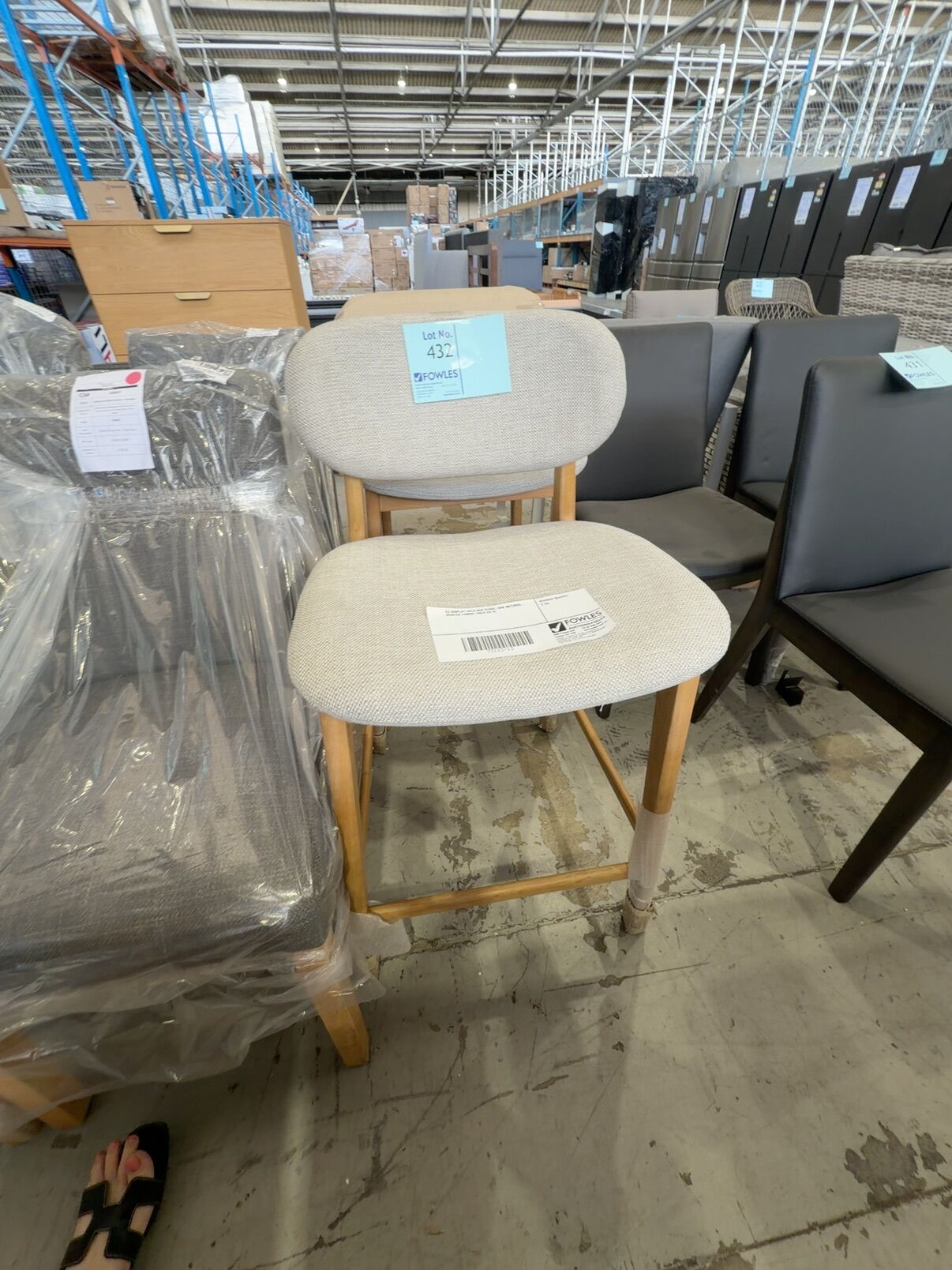 EX DISPLAY ARLO BAR STOOL, OAK NATURAL, PEWTER FABRIC, SOLD AS IS EX DISPLAY ARLO BAR STOOL, OAK NATURAL, PEWTER FABRIC, SOLD AS IS