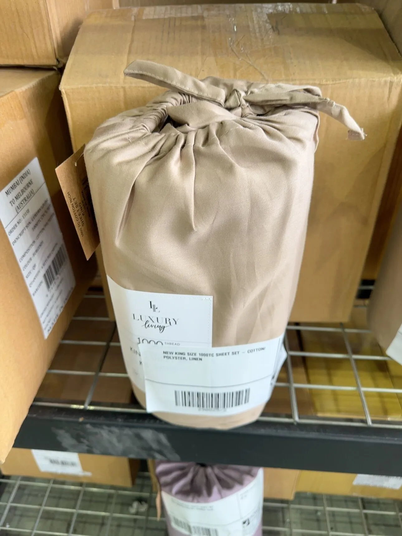 NEW KING SIZE 1000TC SHEET SET - COTTON/POLYSTER, LINEN NEW KING SIZE 1000TC SHEET SET - COTTON/POLYSTER, LINEN