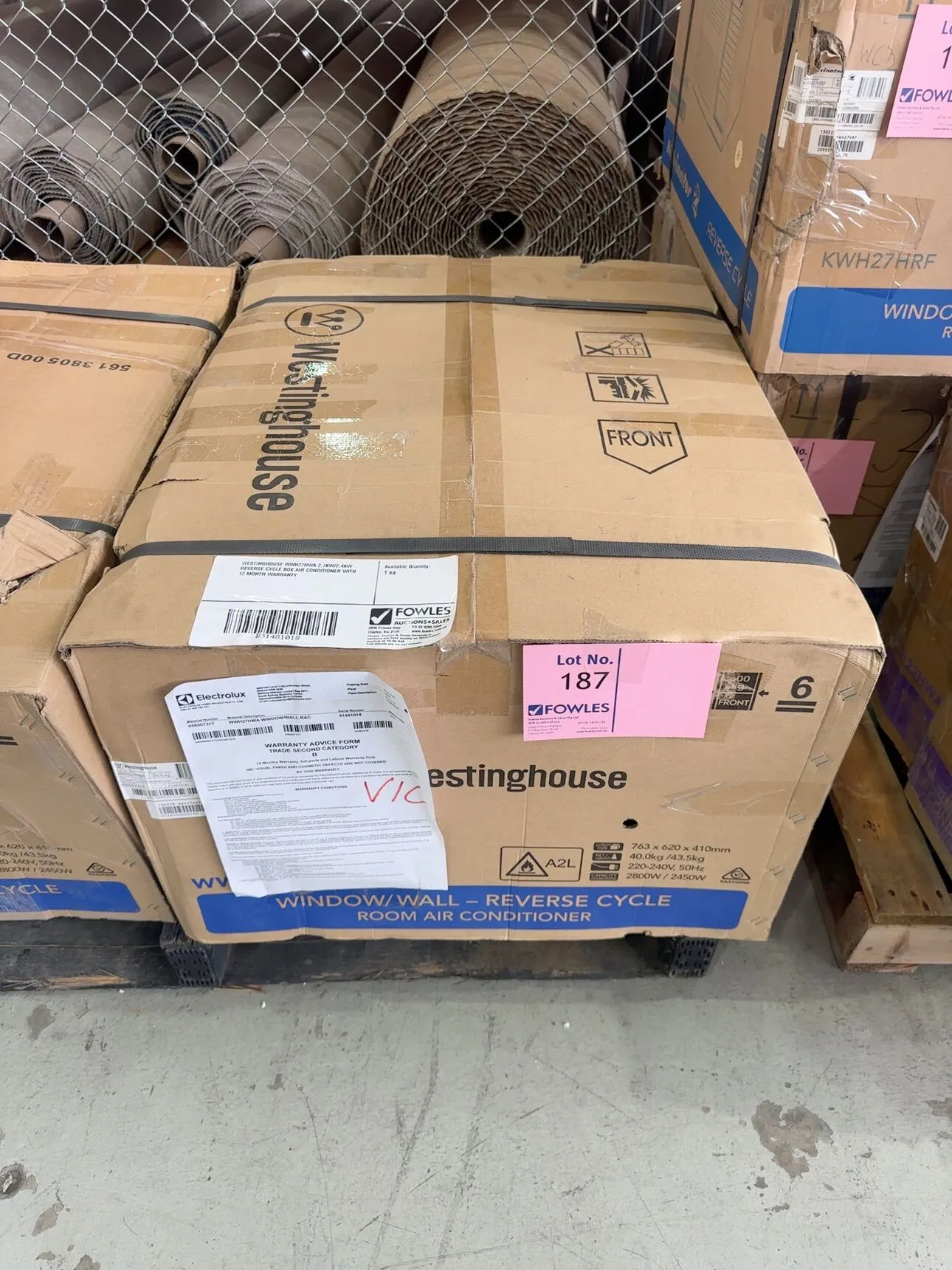 WESTINGHOUSE WWH27HWA 2.7KW/2.4KW REVERSE CYCLE BOX AIR CONDITIONER WITH 12 MONTH WARRANTY WESTINGHOUSE WWH27HWA 2.7KW/2.4KW REVERSE CYCLE BOX AIR CONDITIONER WITH 12 MONTH WARRANTY