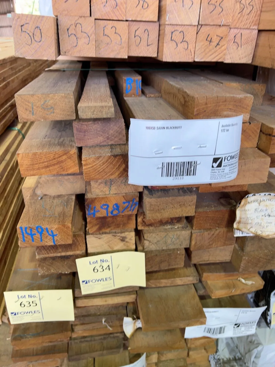 100X50 SAWN BLACKBUTT 100X50 SAWN BLACKBUTT