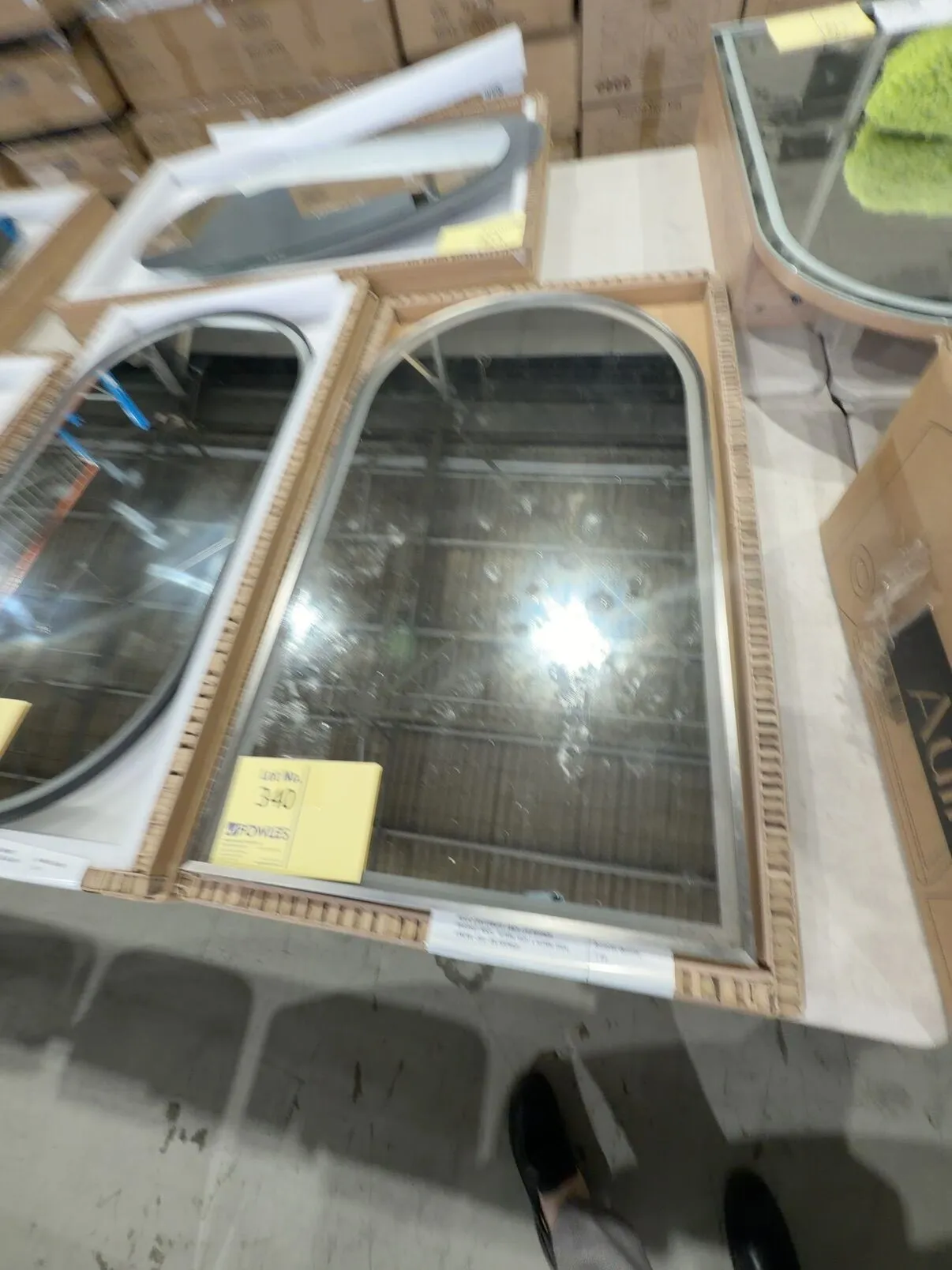 AULIC CANTERBURY ARCH LED MIRROR BRUSHED NIKEL, 903MM HIGH X 503MM WIDE, LMCAN-500-BN RRP$609 AULIC CANTERBURY ARCH LED MIRROR BRUSHED NIKEL, 903MM HIGH X 503MM WIDE, LMCAN-500-BN RRP$609