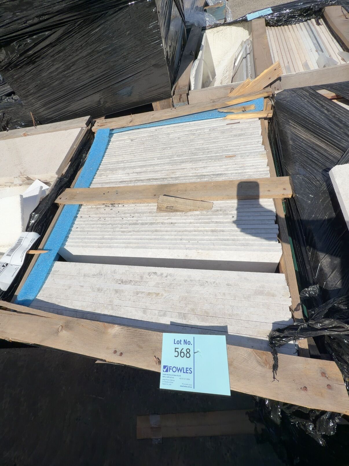 PALLET OF TUNDRA LIMESTONE PREMIUM HONED PAVER 812MM X 406MM X 15MM, APPROX 60PCS #14 PALLET OF TUNDRA LIMESTONE PREMIUM HONED PAVER 812MM X 406MM X 15MM, APPROX 60PCS #14
