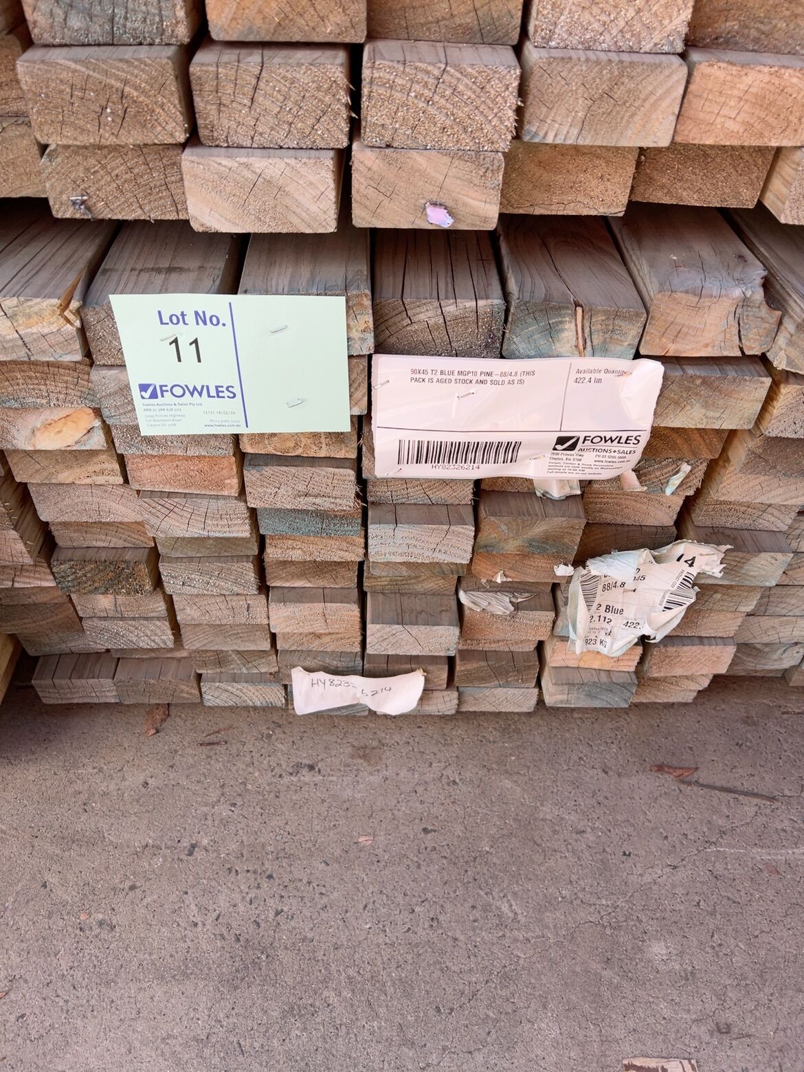 90X45 T2 BLUE MGP10 PINE-88/4.8 (THIS PACK IS AGED STOCK AND SOLD AS IS) 90X45 T2 BLUE MGP10 PINE-88/4.8 (THIS PACK IS AGED STOCK AND SOLD AS IS)