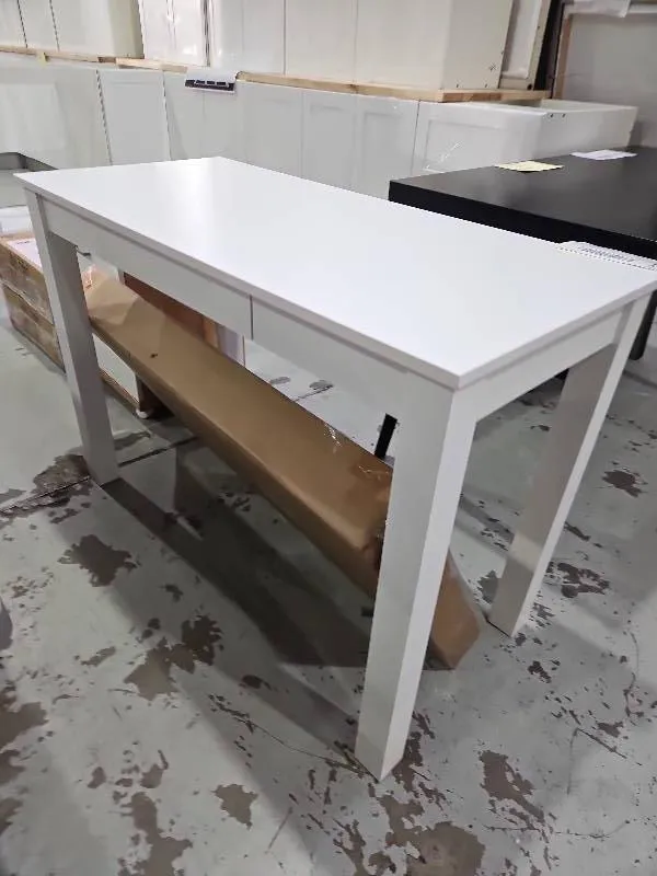 SAMPLE - WHITE SINGLE DRAWER DESK 1100MM WIDE, SOLD AS IS SAMPLE - WHITE SINGLE DRAWER DESK 1100MM WIDE, SOLD AS IS