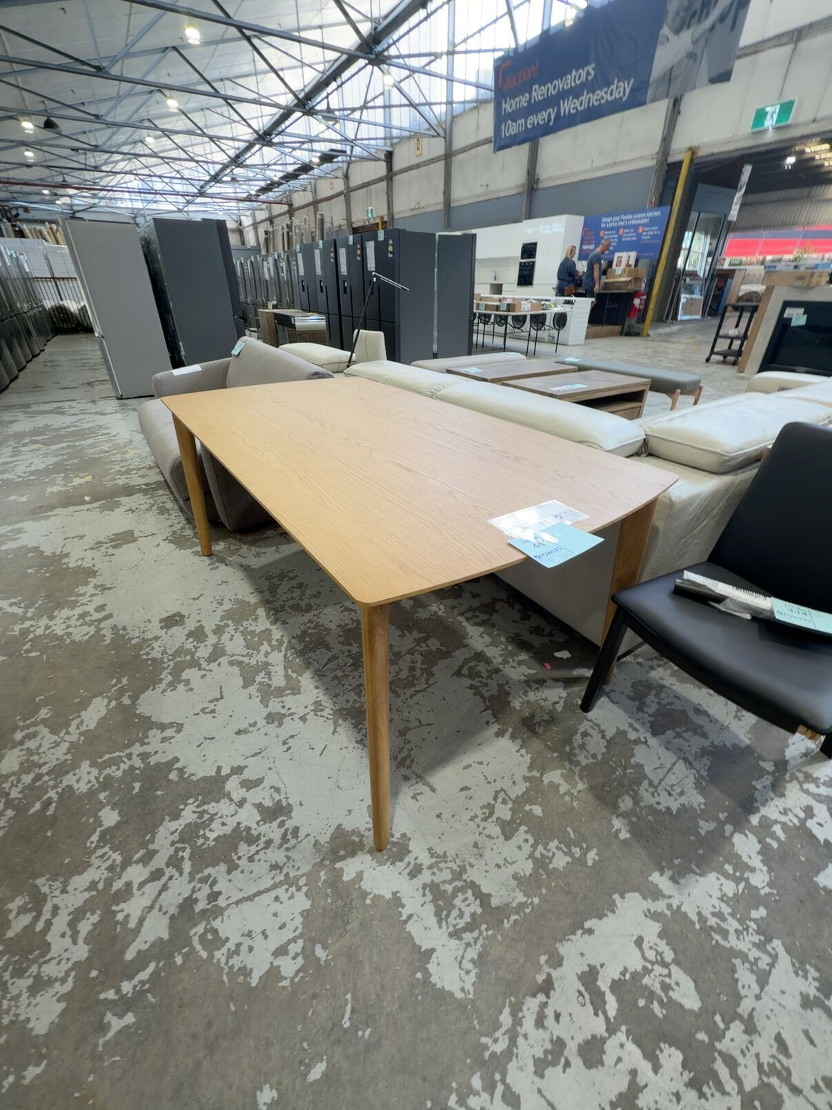 SAMPLE - ERIN DINING TABLE 1800MM, OAK NATURAL, SOLD AS IS SAMPLE - ERIN DINING TABLE 1800MM, OAK NATURAL, SOLD AS IS