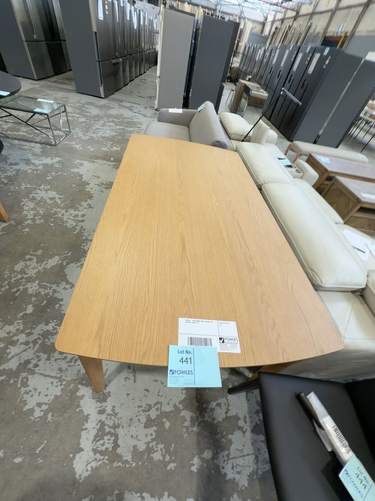 SAMPLE - ERIN DINING TABLE 1800MM, OAK NATURAL, SOLD AS IS SAMPLE - ERIN DINING TABLE 1800MM, OAK NATURAL, SOLD AS IS