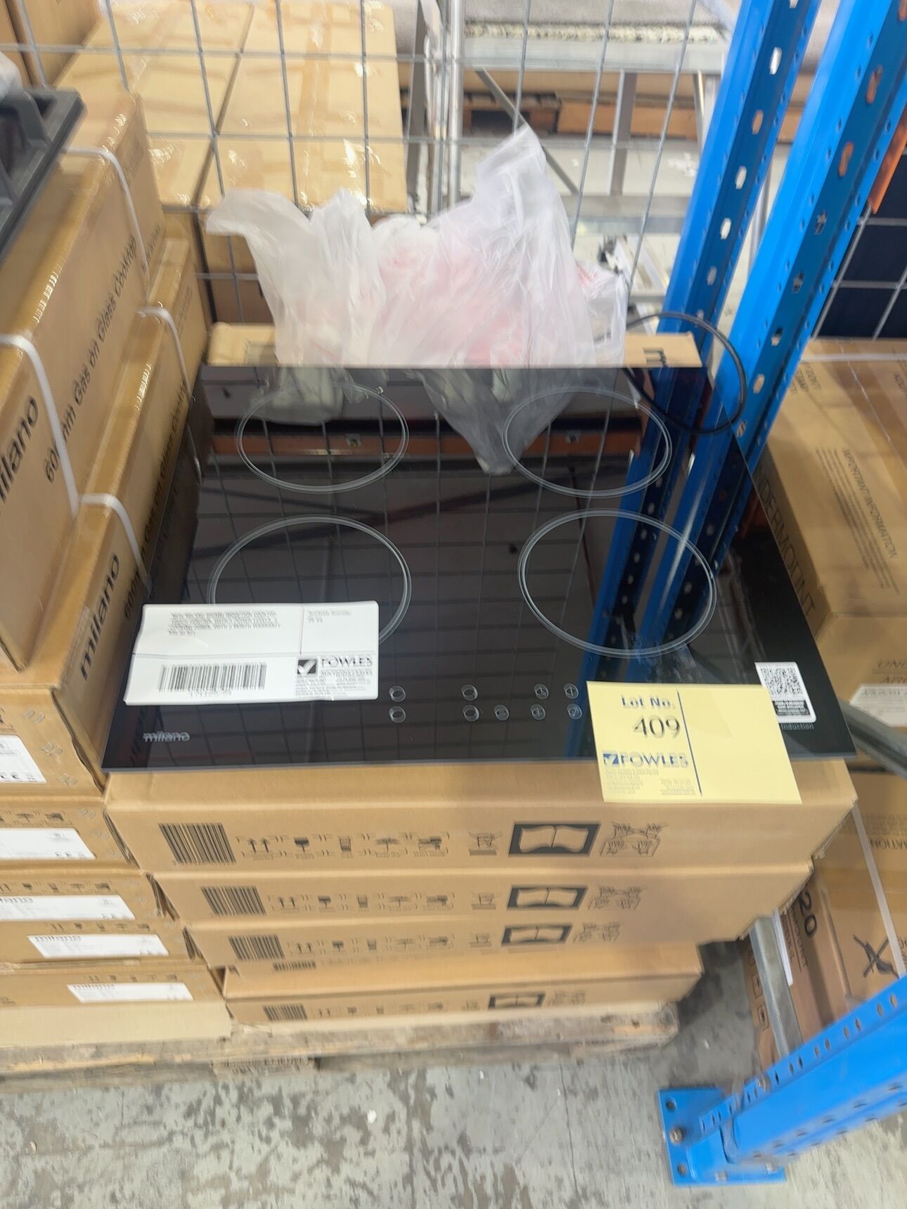 NEW MILANO 600MM INDUCTION COOKTOP, TOUCH CONTROL WITH 9 POWER LEVELS, 4 COOKING ZONES, WITH 3 MONTH WARRANTY 539.40.521 NEW MILANO 600MM INDUCTION COOKTOP, TOUCH CONTROL WITH 9 POWER LEVELS, 4 COOKING ZONES, WITH 3 MONTH WARRANTY 539.40.521