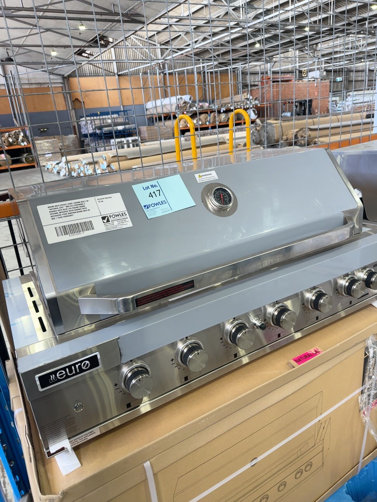 BRAND NEW S/STEEL EURO 1200MM BUILT IN **NATUIRAL GAS** BBQ EAL1200RBQNG 6 BURNER WITH BLUE LED ROUND KNOBS CERAMIC INFRARED REAR BURNER WITH ROTISSERIE PUSH IGNITION BRAND NEW IN BOX 3 YEAR WARRANTY BRAND NEW S/STEEL EURO 1200MM BUILT IN **NATUIRAL GAS** BBQ EAL1200RBQNG 6 BURNER WITH BLUE LED ROUND KNOBS CERAMIC INFRARED REAR BURNER WITH ROTISSERIE PUSH IGNITION BRAND NEW IN BOX 3 YEAR WARRANTY