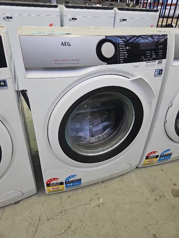 AEG 8kg 6000 SERIES FRONT LOAD WASHING MACHINE WITH PROSENSE TECHNOLOGY, 1400 SPIN SPEED, 10 WASH PROGRAMS, STEAM REFRESH OPTION, WOOLMARK BLUE CERTIFICATION, ULTRA QUICK PROGRAM, AQUA CONTROL SYSTEM, MODEL LF6ES8431A **3 YEAR MANUFACTURER WARRANTY** AEG 8kg 6000 SERIES FRONT LOAD WASHING MACHINE WITH PROSENSE TECHNOLOGY, 1400 SPIN SPEED, 10 WASH PROGRAMS, STEAM REFRESH OPTION, WOOLMARK BLUE CERTIFICATION, ULTRA QUICK PROGRAM, AQUA CONTROL SYSTEM, MODEL LF6ES8431A **3 YEAR MANUFACTURER WARRANTY**