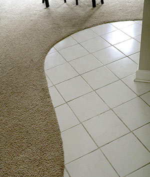 Tile to Carpet Curved