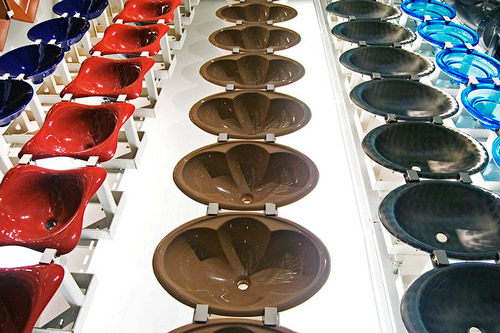 Wall of Sinks at Kohler Design Center Wall of Sinks at Kohler Design Center
