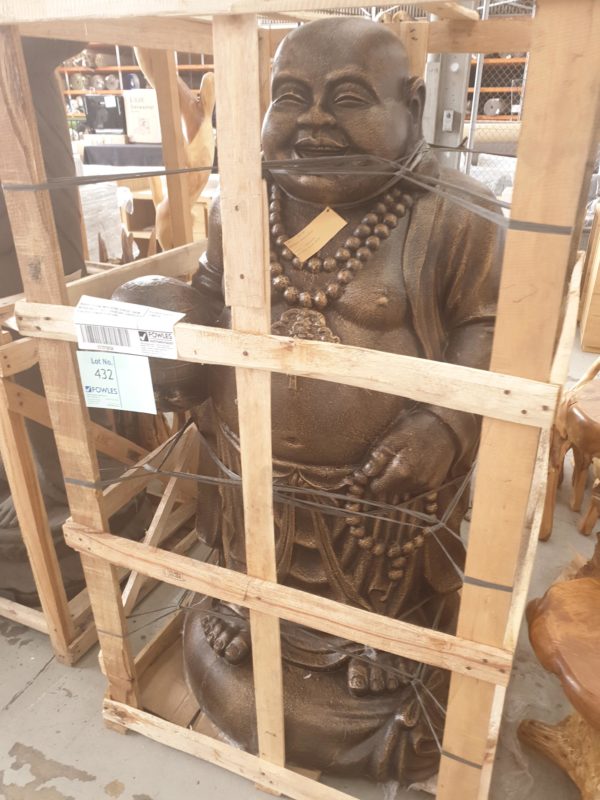 BUDDHA SITTING MEDITATING STATUE 150CM ANTIQUE BROWN, MADE FROM GRC FIBREGLASS REINFORCED CONCRETE RRP$995
