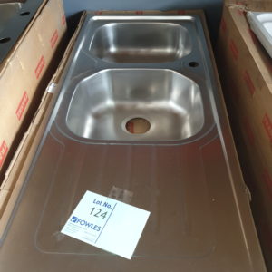 FRANKE STAINLESS STEEL KITCHEN SINK DOUBLE BOWL OLX 621 WITH FRANKE WASTES AND CLIPS