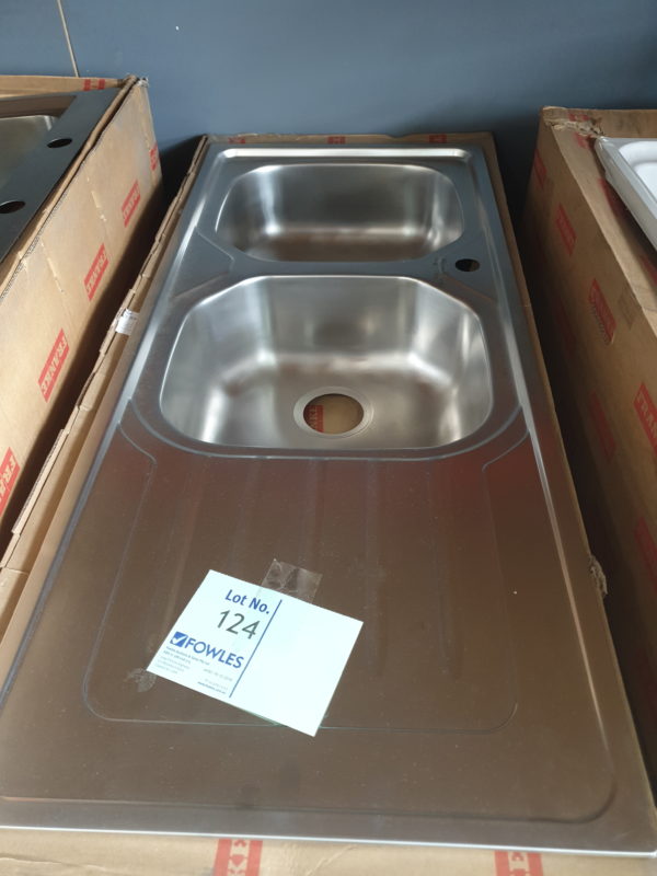 FRANKE STAINLESS STEEL KITCHEN SINK DOUBLE BOWL OLX 621 WITH FRANKE WASTES AND CLIPS