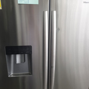 HISENSE 630LITRE FRENCH DOOR FRIDGE, S/STEEL WITH WATER, HUMIDITY CONTROLLED CRISPERS, WITH MULTIPLE DRAWERS, FULLY ADJUSTABLE SHELVES MODEL HR6FDFF630S LIMITED WARRANTY - 12 MONTH WARRANTY WITHIN 40KLMS OF MELBOURNE CBD SKU 360011392
