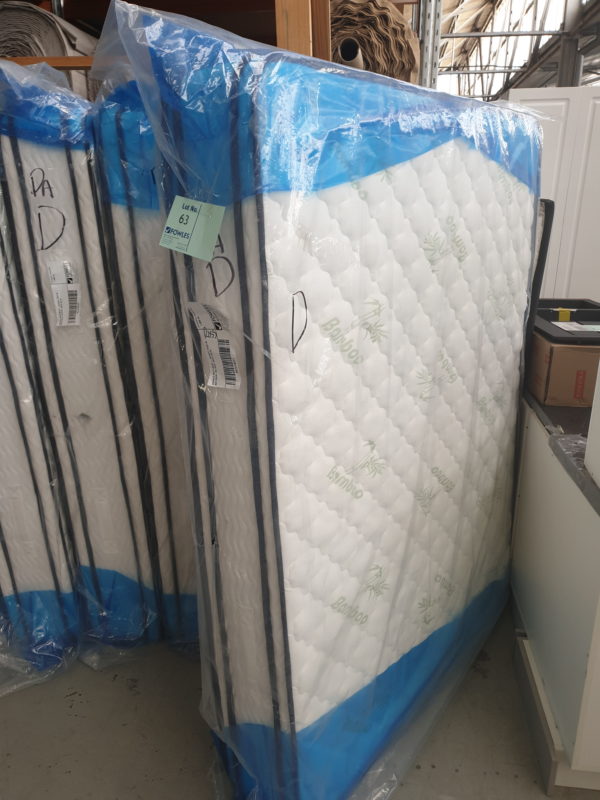 DOUBLE MATTRESS - SLIGHT TEAR IN MATERIAL ON SIDE, SOLD AS IS