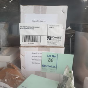 BOX OF 24 PACK PLASTIC PILL BOX MEDICATION ORGANISER
