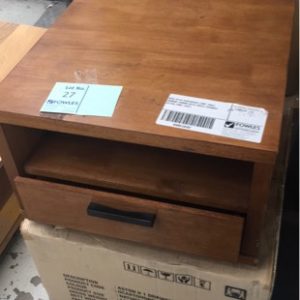 NEW SOLID HARDWOOD LAMP TABLE 600MMX 600MM WITH SINGLE DRAWER ASTON LAMP TABLE