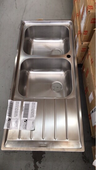 Franke S Steel Neptune Double Bowl Sink With Left Hand