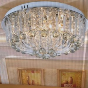 NEW MODERN STYLE GLASS CHANDELIER CLEAR 9 HEAD ROUND FITS E14 240V