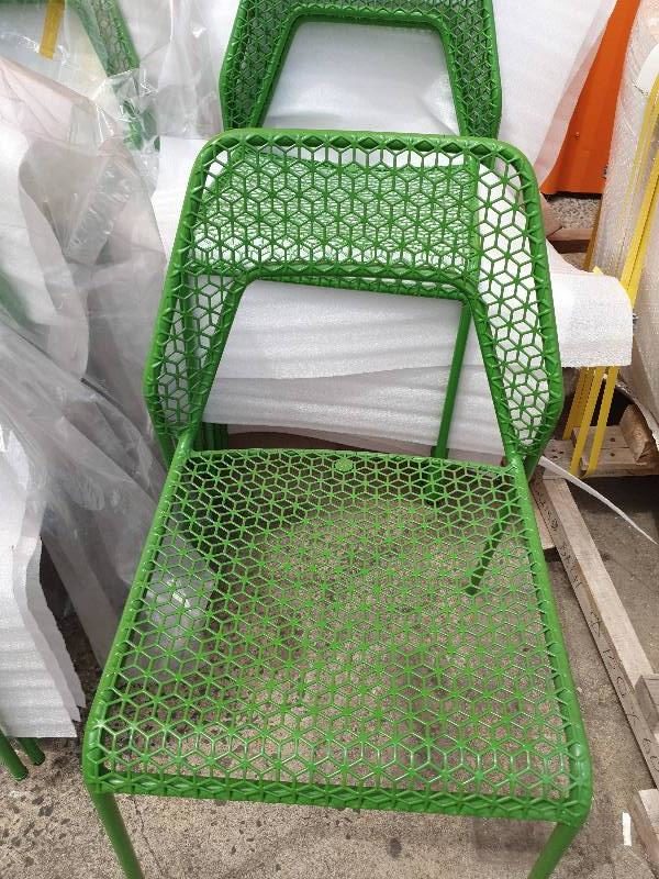 EX-HIRE METAL CHAIR-GREEN SOLD AS IS