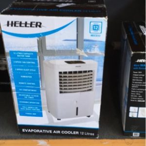 HELLER 12 LT PORTABLE EVAPORATIVE AIR COOLER HUMIDIFIER WITH TIMER