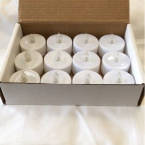 NEW 12 PACK LED TEALIGHT CANDLES FLAMELESS DECORATION WARM WHITE 3000K BATTERIES INCLUDED