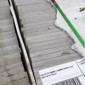 PALLET OF 600MM X 400MM PAVING TILES SOLD AS IS PALLET