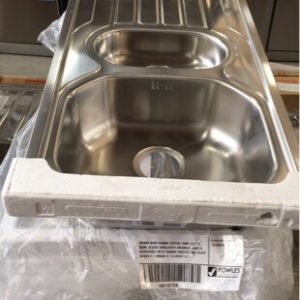 BRAND NEW FRANKE S/STEEL SINK 1 & 1/4 BOWL OLX651 ONDA WITH DRAINER SINK IS REVERSIBLE WITH FRANKE WASTES AND CLIPS WK655 X 1 WK662 X 1 & OF427 X 1