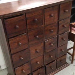 DARK TIMBER APOTHECARY STYLE CABINET