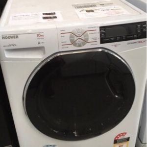 HOOVER 10KG FRONT LOAD WASHING MACHINE MODEL DXT410AH WITH 11 WASH PROGRAMS 5 STAR WELS WATER RATING AND 4 STAR ENERGY EFFICIENCYSKU 390011102 12 MONTH LIMITED WARRANTY - 40KLM RADIUS MELBOURNE
