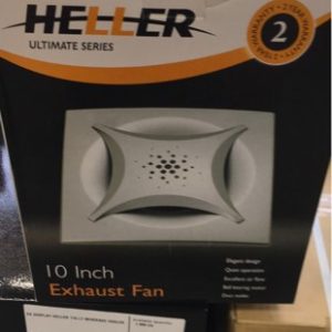NEW HELLER DIY ULTIMATE SERIES 10 INCH SQUARE DUCTED CEILING EXHAUST FAN SILVER 50W MOTOR HEF10PS