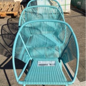 SECONDHAND - AQUA OUTDOOR CHAIR SOLD AS IS