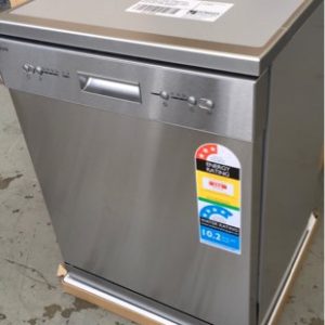 NEW EURO PR60DW4S 600MM S/STEEL DISHWASHER 12 PLACE SETTINGS WITH 4 WASH PROGRAMS ADJUSTABLE HEIGHT BASKET WITH 2 YEAR WARRANTY