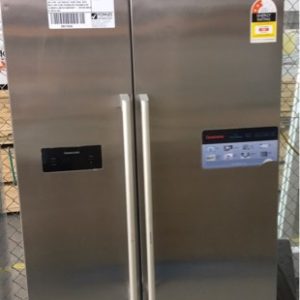 CHANGHONG SIDE BY SIDE FRIDGE FREEZER 592 LITRE LED DISPLAY FROST FREE WITH MULTI AIR FLOW TECHNOLOGY SKU360013149 12 MONTH LIMITED WARRANTY - WITHIN 40KLM OF MELB CBD