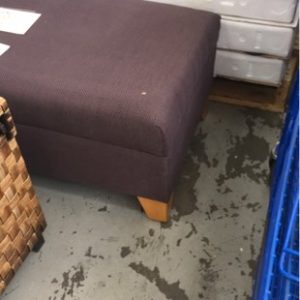 SECOND HAND UPHOLSTERED OTTOMAN SOLD AS IS