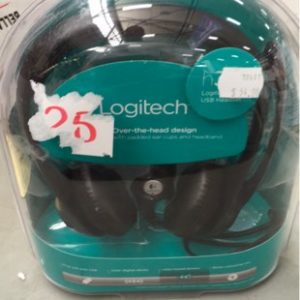 NEW LOGITECH HEADPHONES WITH MICROPHONE BUILT IN