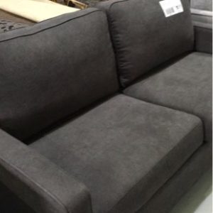TOBY 2.5 SEATER SOFA BED COUCH WITH MISS FABRIC LICORICE LONG MATTRESS