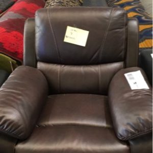 EX DISPLAY CHOCHOLATE LEATHER RECLINER RRP $1299
