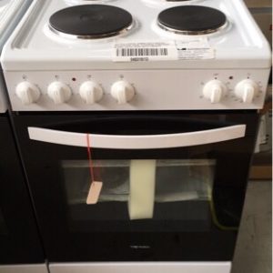 TECHNIKA WHITE 540MM FREESTANDING ALL ELECTRIC OVEN 4 COOKING FUNCTIONS & COOL TOUCH DOOR WITH 3 MONTH WARRANTY