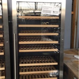 EURO E430WSCS1 450 LITRE S/STEEL WINE FRIDGE DUAL ZONE WITH TIMBER RACKS S/STEEL RRP$2312 DEO7204 WITH 3 MONTH WARRANTY