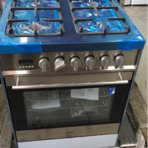 EX DISPLAY EURO ESD600EUSX 600MM DUAL FUEL FREESTANDING OVEN WITH 3 MONTH WARRANTY DEO7248