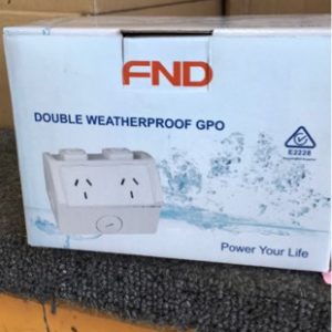 OMEGA WEATHERPROOF DOUBLE GPO POWER POINT OUTLET 10 AMP 10A