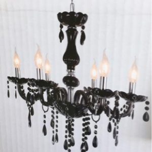 NEW FRENCH PROVINCIAL VINTAGE STYLE GLASS CHANDELIER BLACK - 12 ARMS FITS 240V