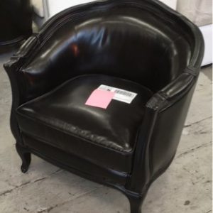 EX HIRE ORNATE BLACK ARM CHAIR SOLD AS IS