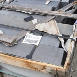 PALLET OF BLUE STONE SAWN STRAIGHT KERB PAVERS 700 - 1000 X 150 X300MM PAVEMENT OR FOOTPATH QTY 16 PIECES APRO1-12
