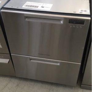 SLIGHTLY USED - FISHER & PAYKEL S/STEEL DOUBLE DISH DRAWER DISHWASHER MODEL DD60DCX9 SOLD WITH NO WARRANTY
