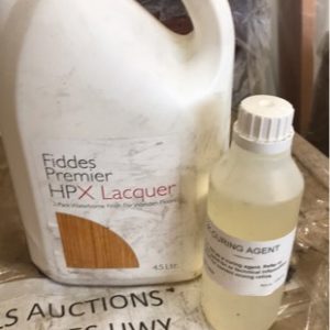 HPX LACQUER 2 PAC WATERBASED POLYURETHANE 4.5L BOTTLE & 500ML HARDNER-SHEEN LEVEL (SATIN)