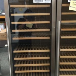 EURO E430WSCS1 450 LITRE S/STEEL WINE FRIDGE DUAL ZONE WITH TIMBER RACKS S/STEEL RRP$2312 DEO723 WITH 3 MONTH WARRANTY